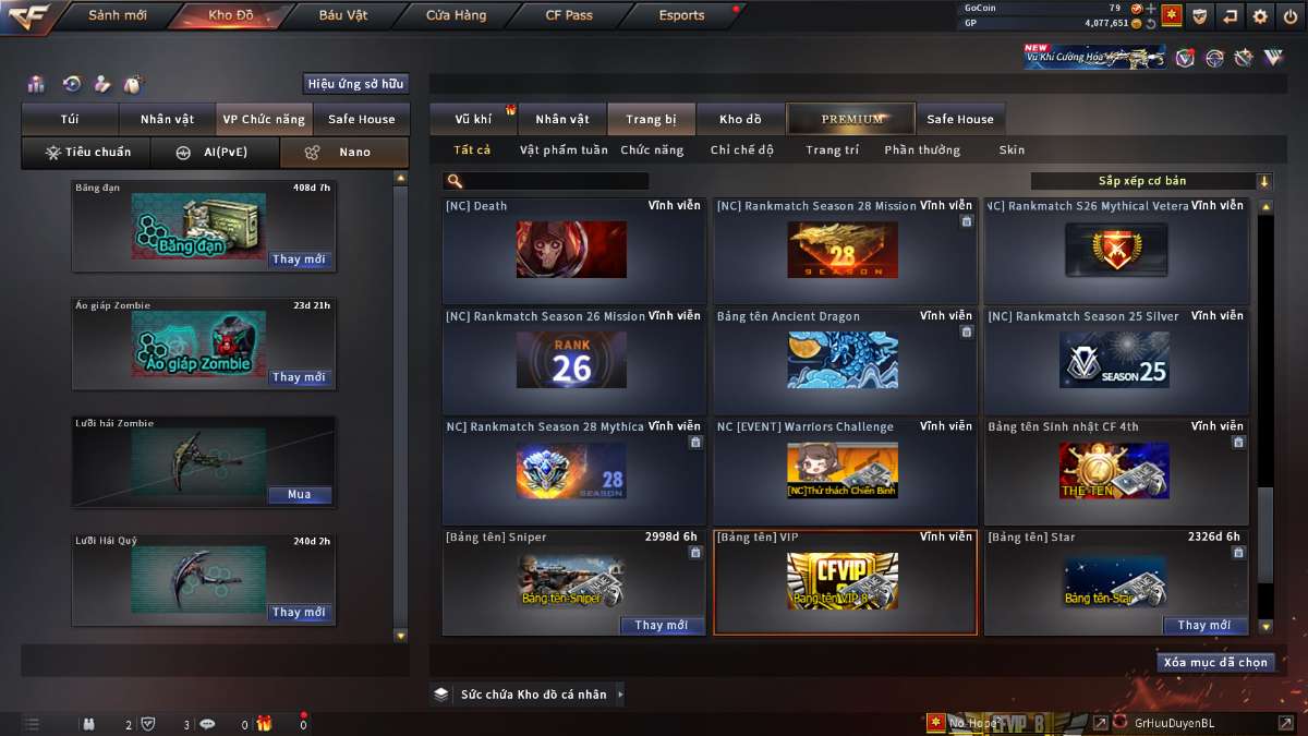 shop acc cf uy tin gia re